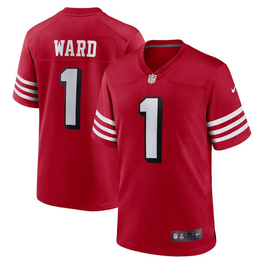 Men San Francisco 49ers #1 Jimmie Ward Nike Scarlet Alternate Game NFL Jersey->san francisco 49ers->NFL Jersey